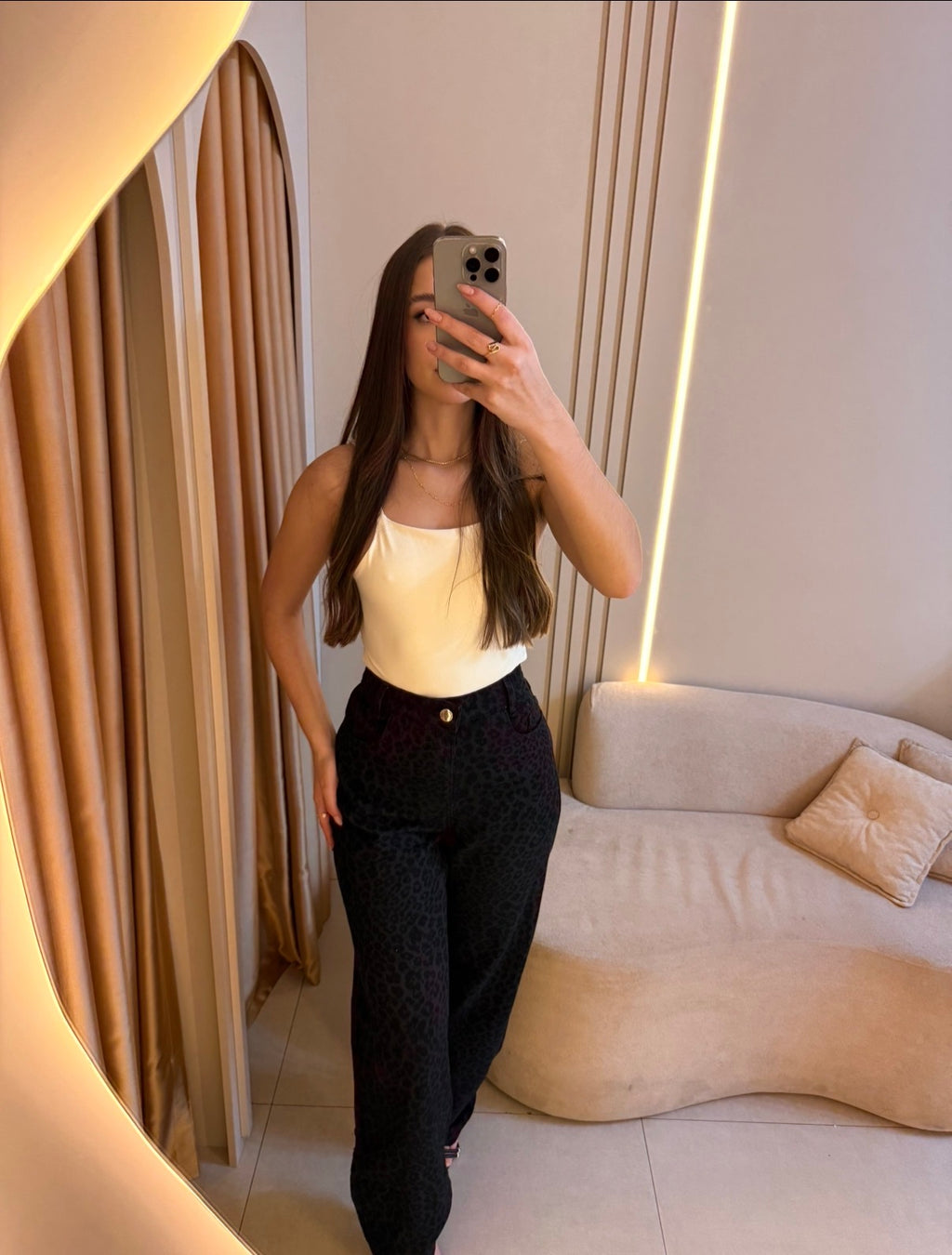 Calça Wide Leg - Onça