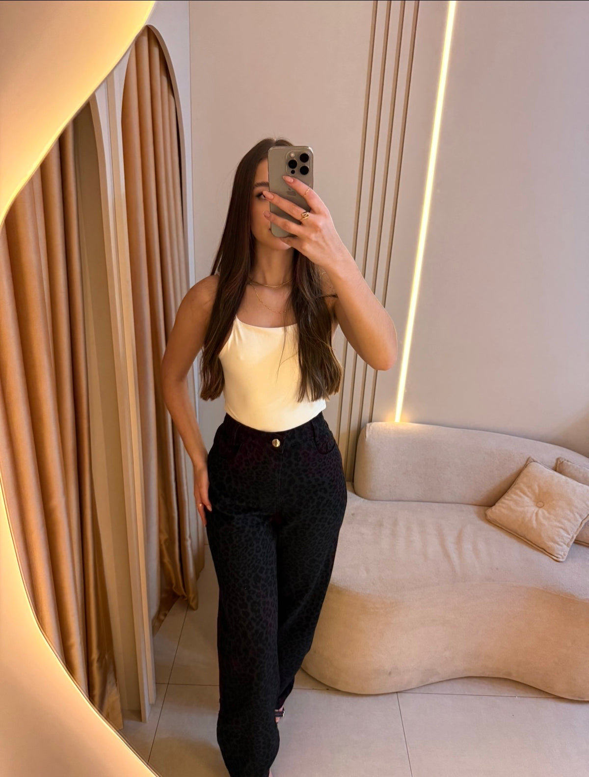 Calça Wide Leg - Onça